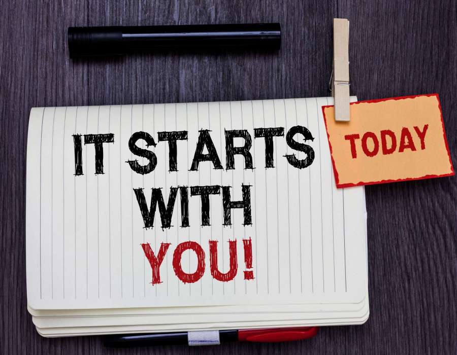 Handwriting text writing It Starts With You. Concept meaning Motivation for starting doing something Have discipline Written paper on wooden desk paper clip grip note with red words black pen. Handwriting text writing It Starts With You. Concept meaning Motivation for starting doing something Have discipline Written paper on wooden desk paper clip grip note with red words black pen
